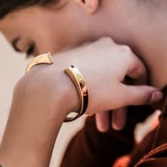 Vinyasa armband verguld