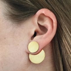 Dual earrings gold plated