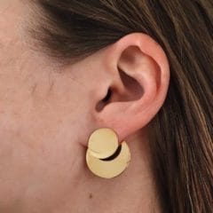 Dual earrings gold plated