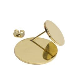 Dual earrings gold plated