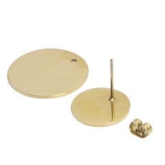 Dual earrings gold plated