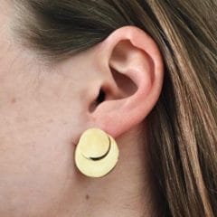 Dual earrings gold plated