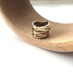 Coil ring gold plated