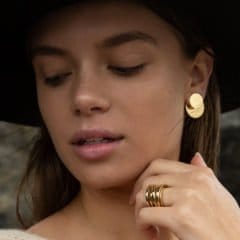 Coil ring gold plated