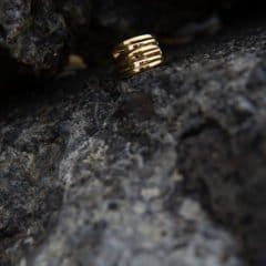 Coil ring gold plated