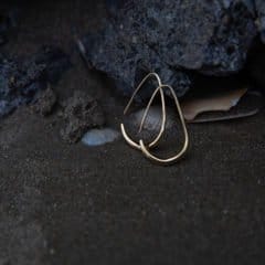 Teardrop oorbellen verguld