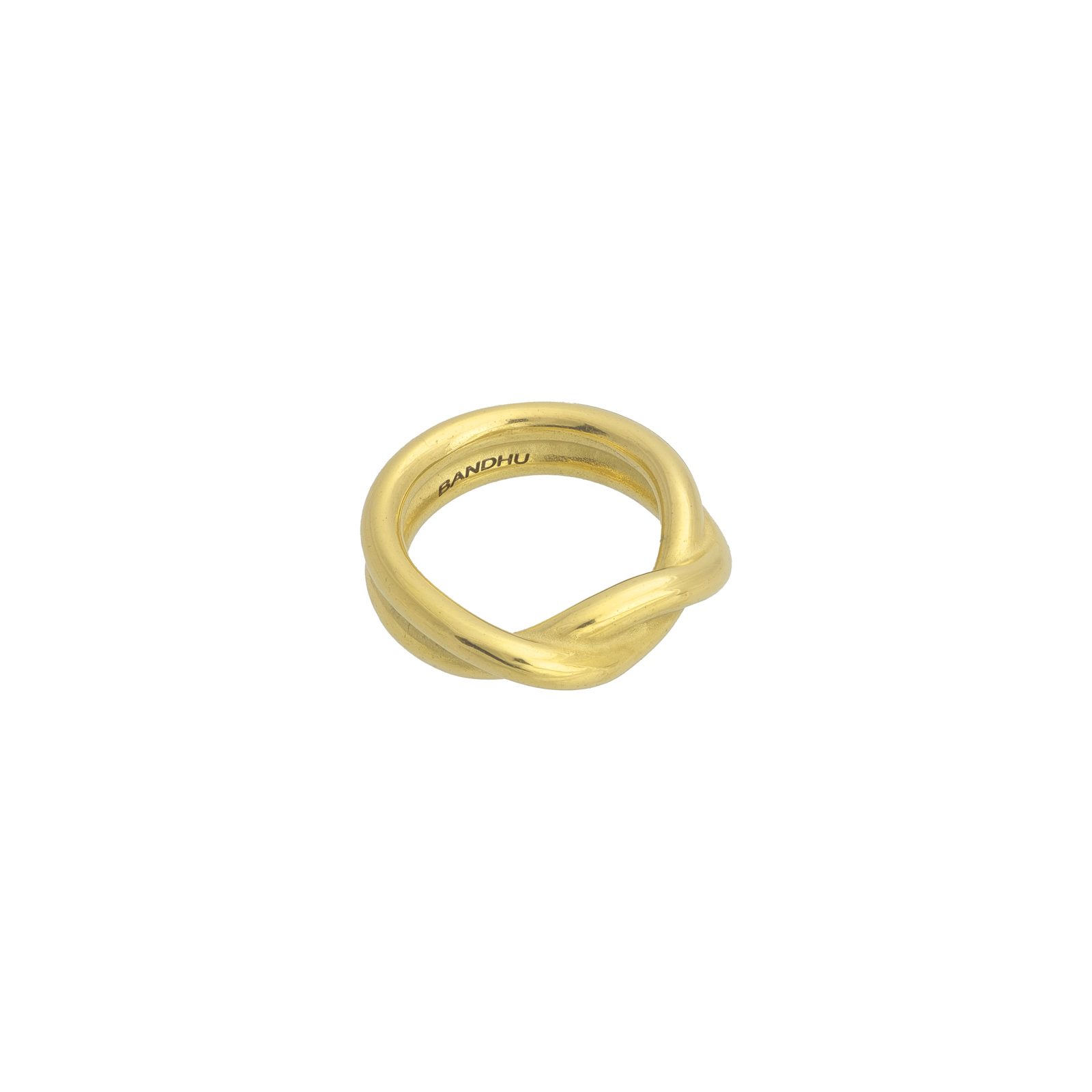Twine ring gold plated - Bandhu