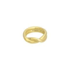 Twine ring verguld