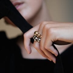 Dot ring verguld