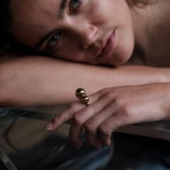 Dot Duo Ring goldplattiert