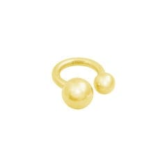 Dot Duo Ring goldplattiert
