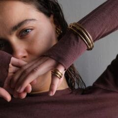 Triune pinkey ring gold plated