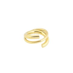 Cutted ring verguld