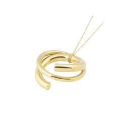 Cutted necklace gold