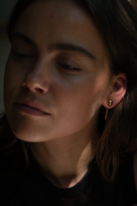 Conflicting earrings gold plated - Image 4