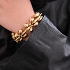Molecule armband verguld