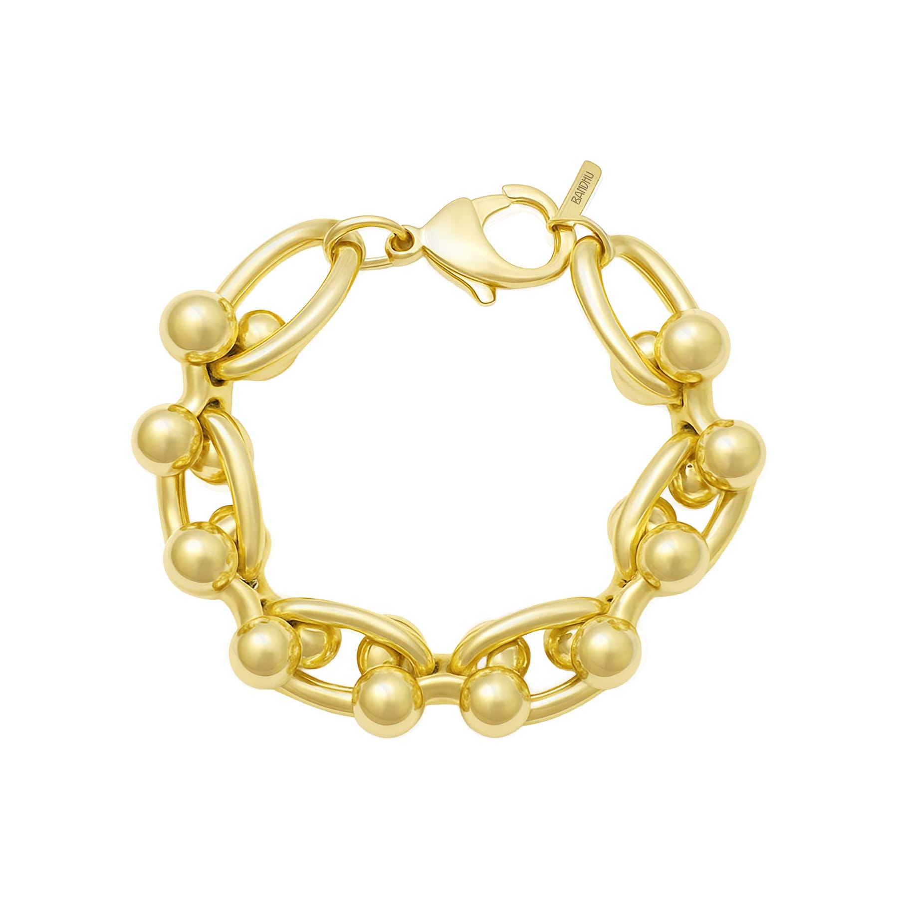 Molecule bracelet gold plated - Image 4