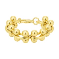 Molecule armband verguld