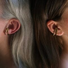 Clasp ear cuffs gold plated