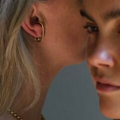 Fuse earrings gold plated