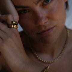 Clasp ring gold plated