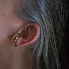 Clasp ear cuffs gold plated
