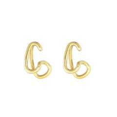 Clasp ear cuffs gold plated