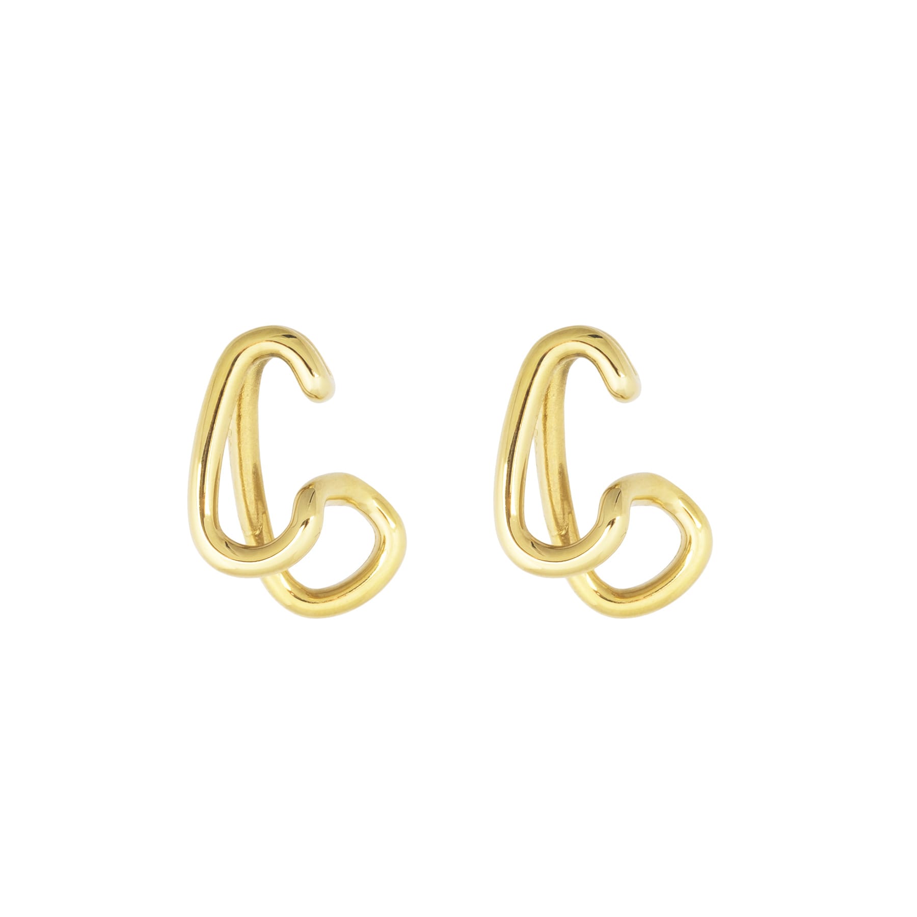 Clasp ear cuffs gold plated