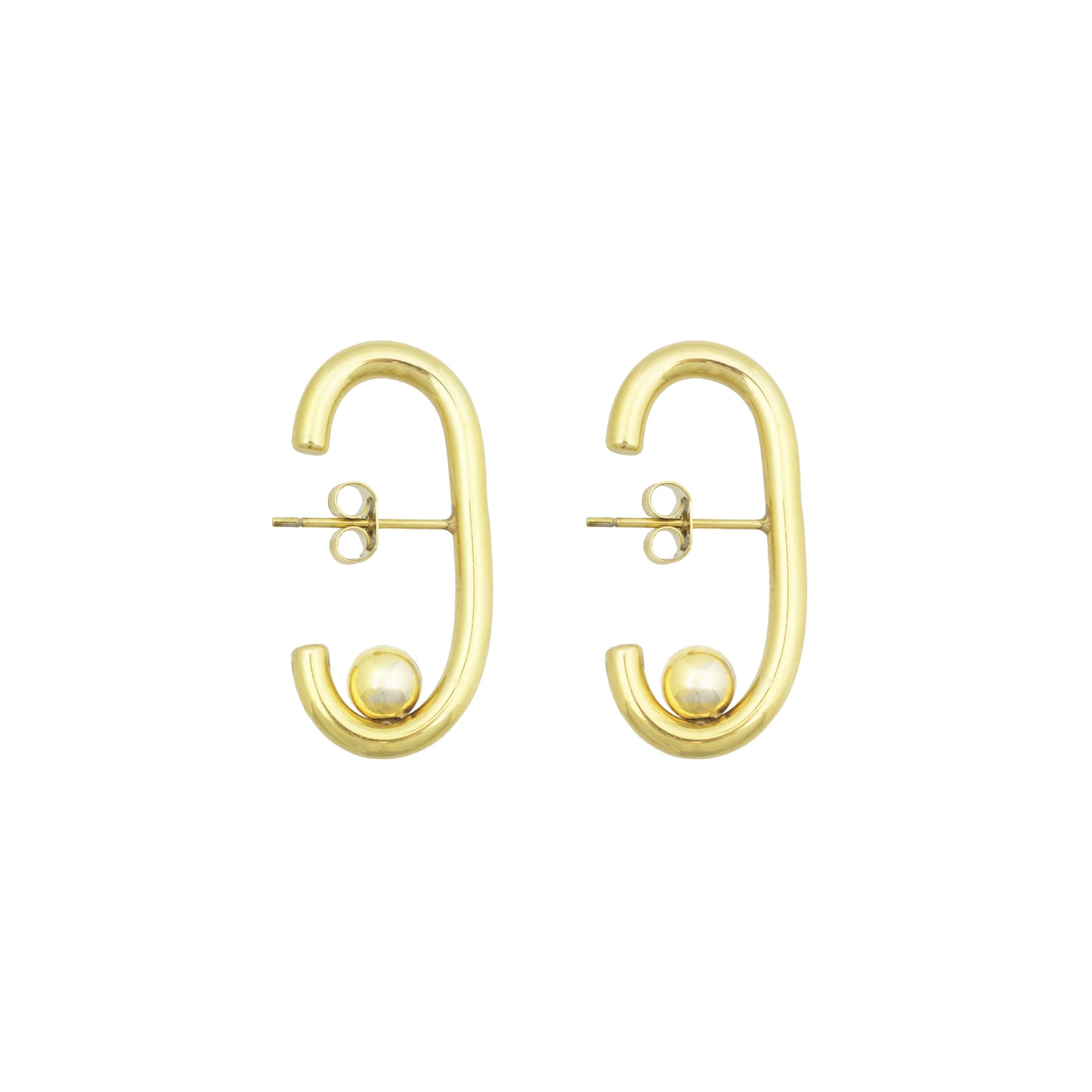 Fuse earrings gold plated